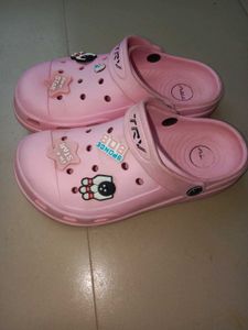 Pink Decorated Clogs