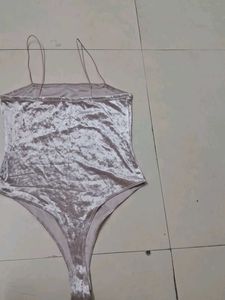 Velvet Bodysuit Pink
