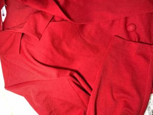 Red Crop Blazer and Pant Co-ord Set