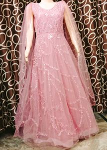 Pink Embellished Ethnic Gown