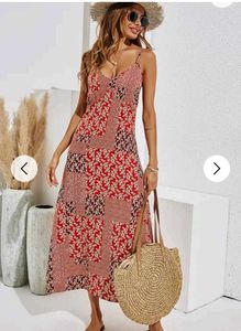 URBANIC Floral Patchwork Midi Dress