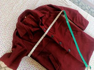 Vintage Burgundy Wool Coat