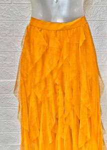 Net Mustard Yellow 💛 Skirt Free Size fixed Price