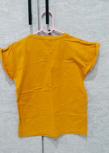 Cartoon Print  Yellow T-shirt
