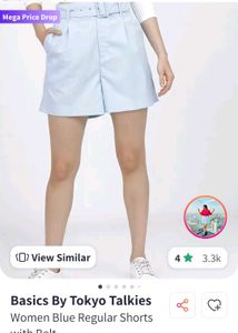 Tokyo Talkies Belted Black Shorts