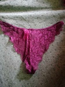 unisex Lace Thong with Zipper Detail