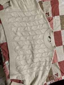 Cream Knit Cropped Sweater