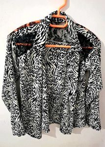 Animal Print Lace Top