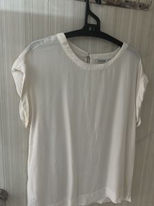 Women Plain White Formal Top
