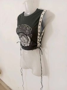 Trendy Graphic Crop Top