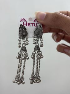 Silver Jhumka Earrings