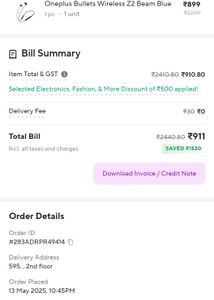 Oneplus Bullet Wireless Z2 Blue Colour