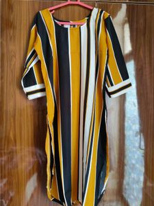 Striped A-Line kurta, Size- XL