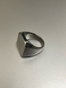 Square Silver Statement Ring