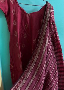 Maroon Kurta with Duppatta