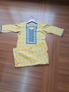 42) Yellow Printed Tunic