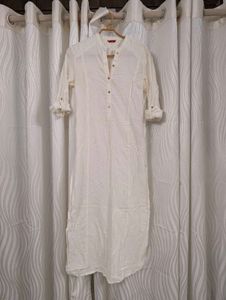W White Cotton Kurti