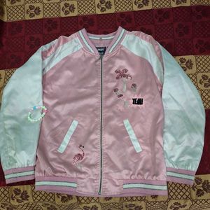 MAX Girls' Bomber Jacket - Fun Design!