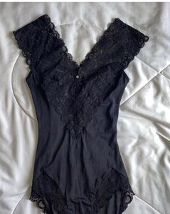 Black Lace Romper