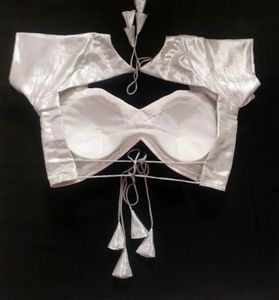 Silver Backless Blouse