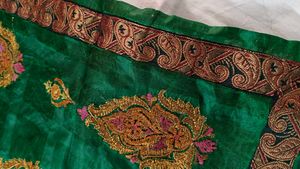 Green Golden Saree