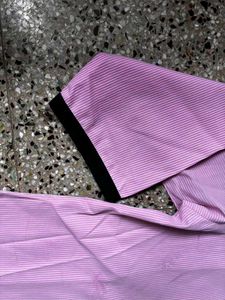 pinstripe pink short kurti