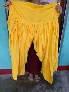 Yellow Hand Stiched Punjabi Salwar