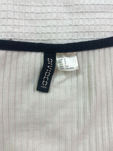 Ribbed Top with Bow Detail