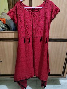 Red Kaftan Kurti