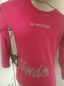 Pink &#39;Be Wild&#39; Long Sleeve Top