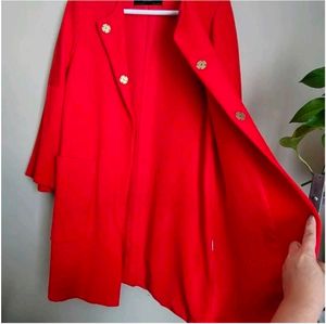 Red Zara long Coat
