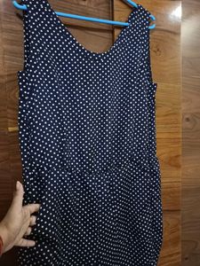Blue N White Polka Dot Jumpsuit