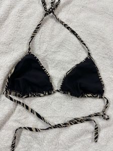 Zebra Print Bikini Top