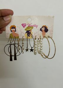 Trendy Set Of 5 Earrings