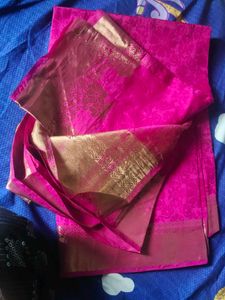 Pink Floral Saree