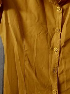 Mustard Shirt Dress with a waist belt