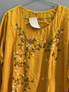 Elegant Yellow Kurta Set (XXL)