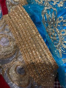 lehenga with long choli and dupatta