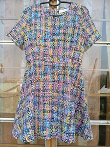 Colorful Tweed Mini Dress