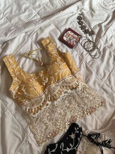 y2k Chatpata top in beige