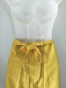 Mustard Yellow Wrap Around Skirt