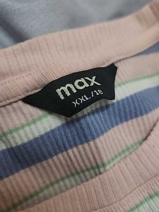 Max Fashion Striped Ribbed Top