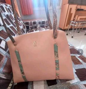 Baggit Art Pink Tote Bag