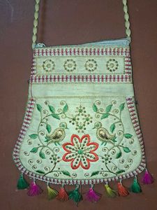 Embroidered Sling Bag
