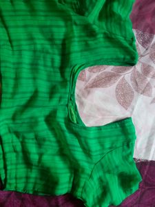 Beautiful Green Laharia Print Blouse