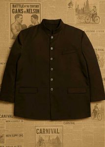 classic dark brown two-piece suit