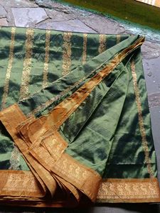Green &amp; Gold Saree