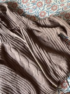 💐 Warm Hand Knit Urbanic Lavender Grey Sweater Hoodie 💐