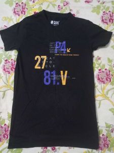 Black Graphic Print Tee