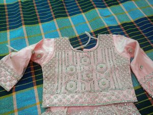 Net Chanderi Lehenga Choli And Dupatta Pattern